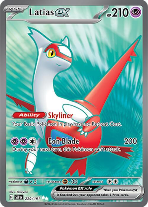 220 191 pokemon card Latias ex 220/191 Surging Sparks Ultra Rare Pokemon TCG