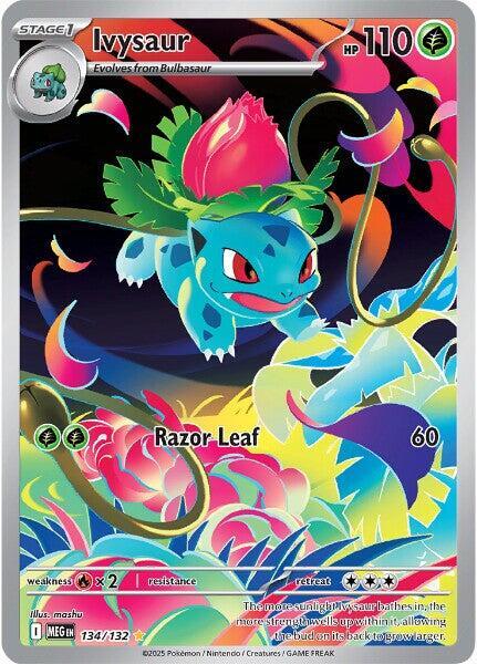 800 hp pokemon card Pokemon Trading Card Game ME01: Mega Evolution Illustration Rare Ivysaur #134